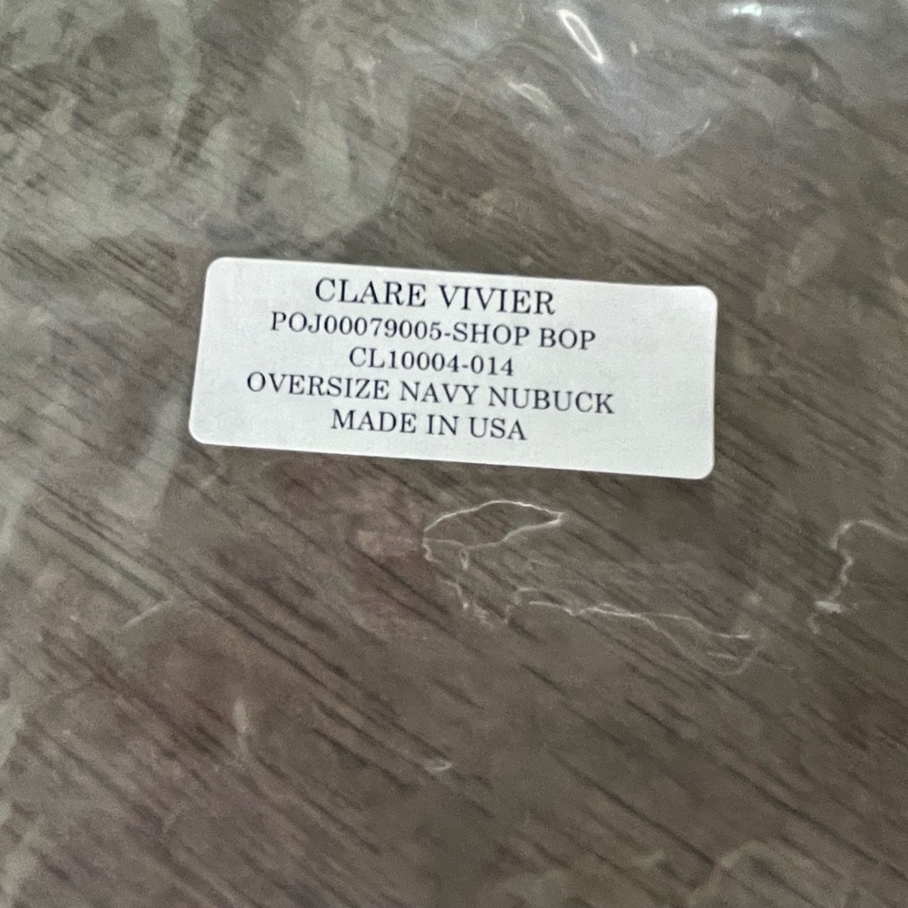 Clare V Navy Nubuck Laptop Bag